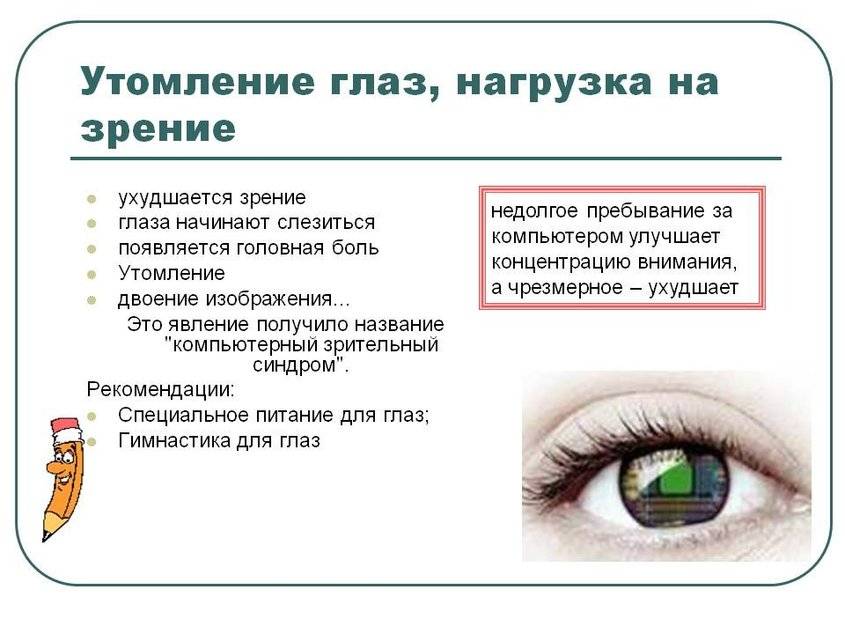 Усталость глаз от очков