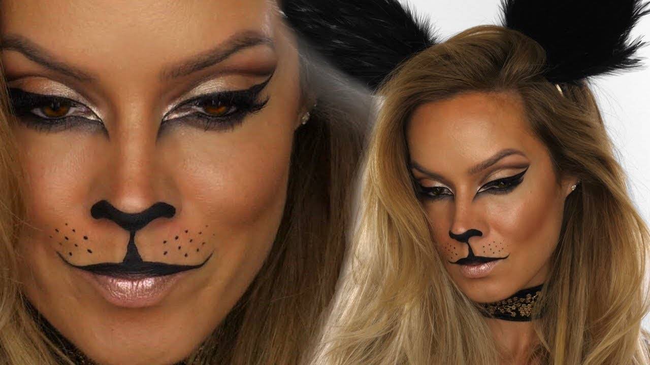 Девушка в костюме кошки – эффектное перевоплощение на хэллоуин. как сделать кошачий макияж?