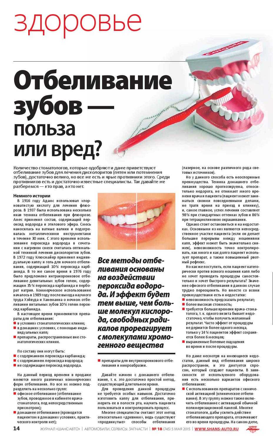 Быстро и безопасно отбелить зубы перекисью водорода возможно!