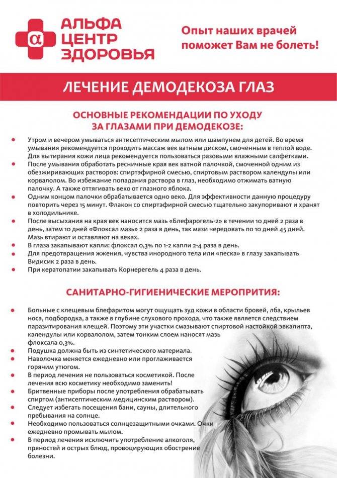 Признаки и лечение демодекоза