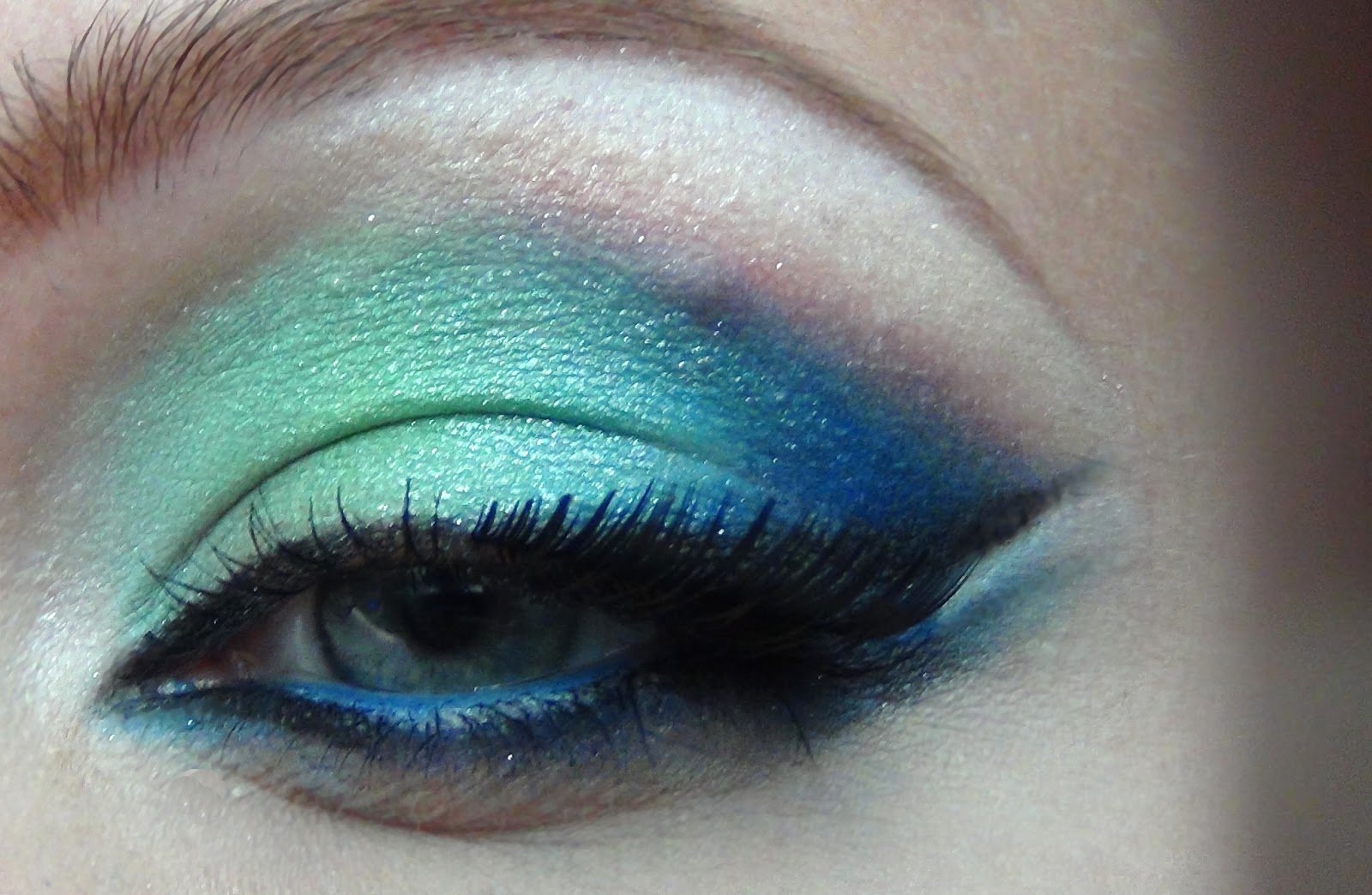 Голубой макияж, пробуем на себе красивый blue makeup