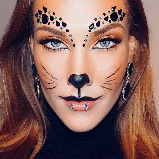 Как нарисовать кошку на лице