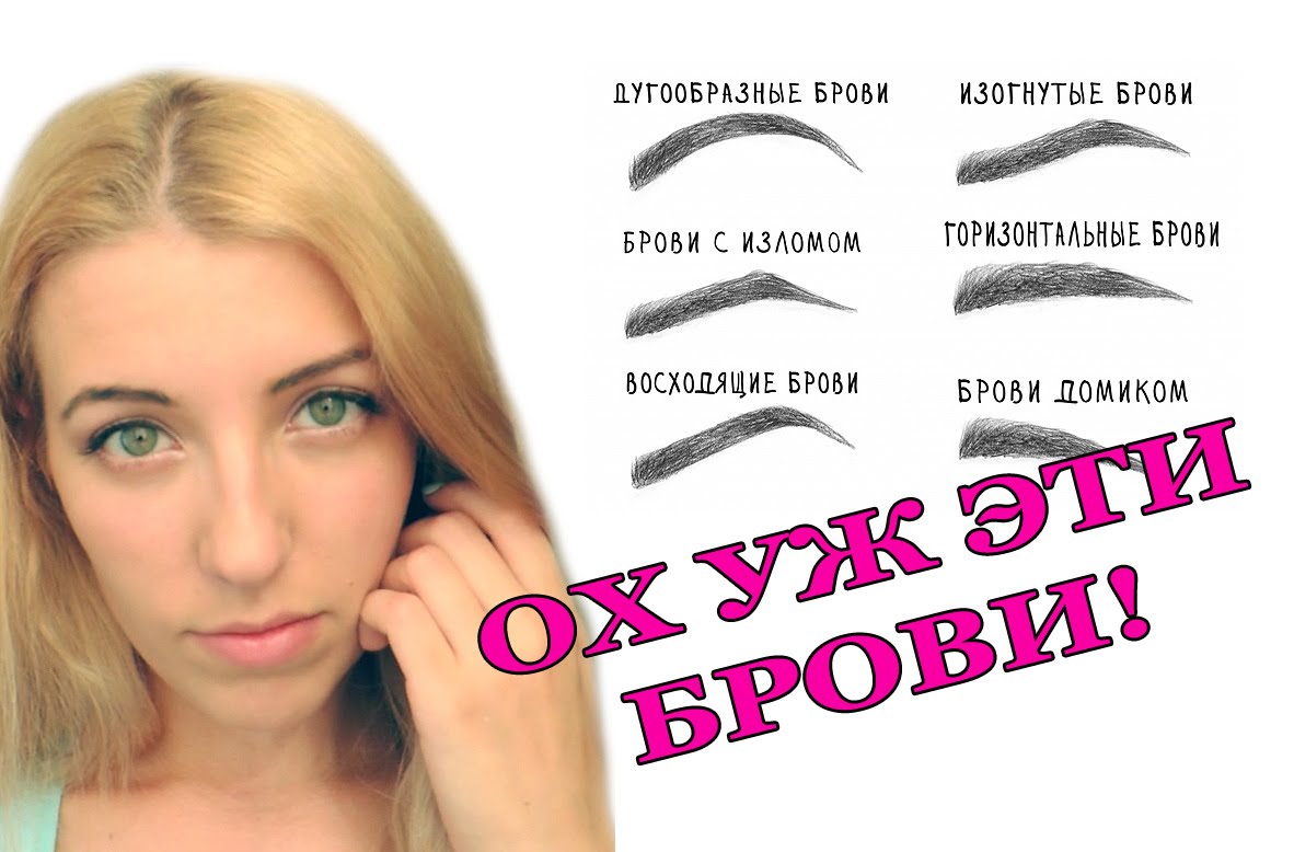 Выщипываем брови домиком