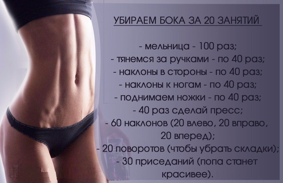 Как самостоятельно убрать живот и бока за неделю?