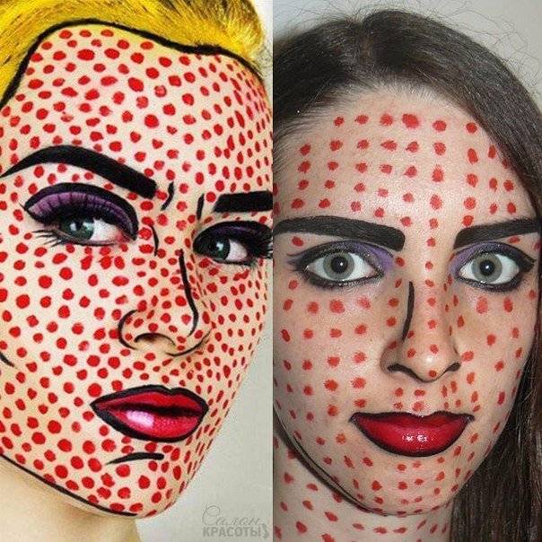 Необычный стиль макияжа – pop art