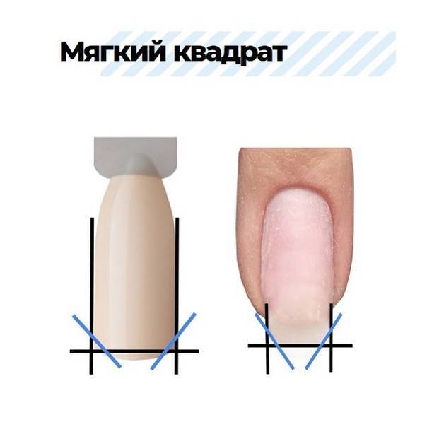 Маникюр на квадратную форму ногтей 2020. больше 200 фото новинок красивого и модного маникюра
