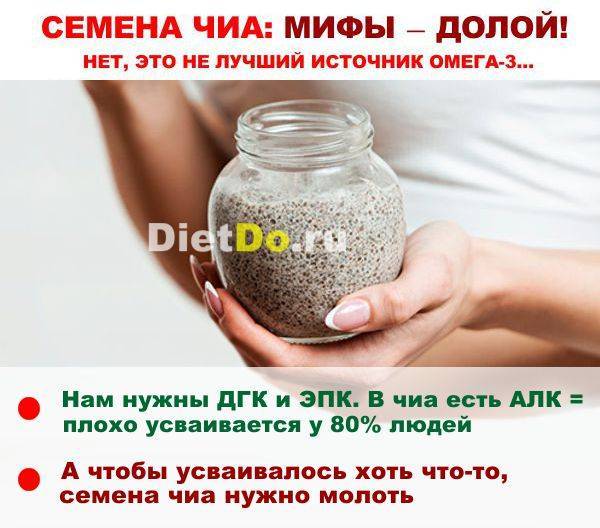 Семена чиа для похудения, польза и рецепты блюд с семечками