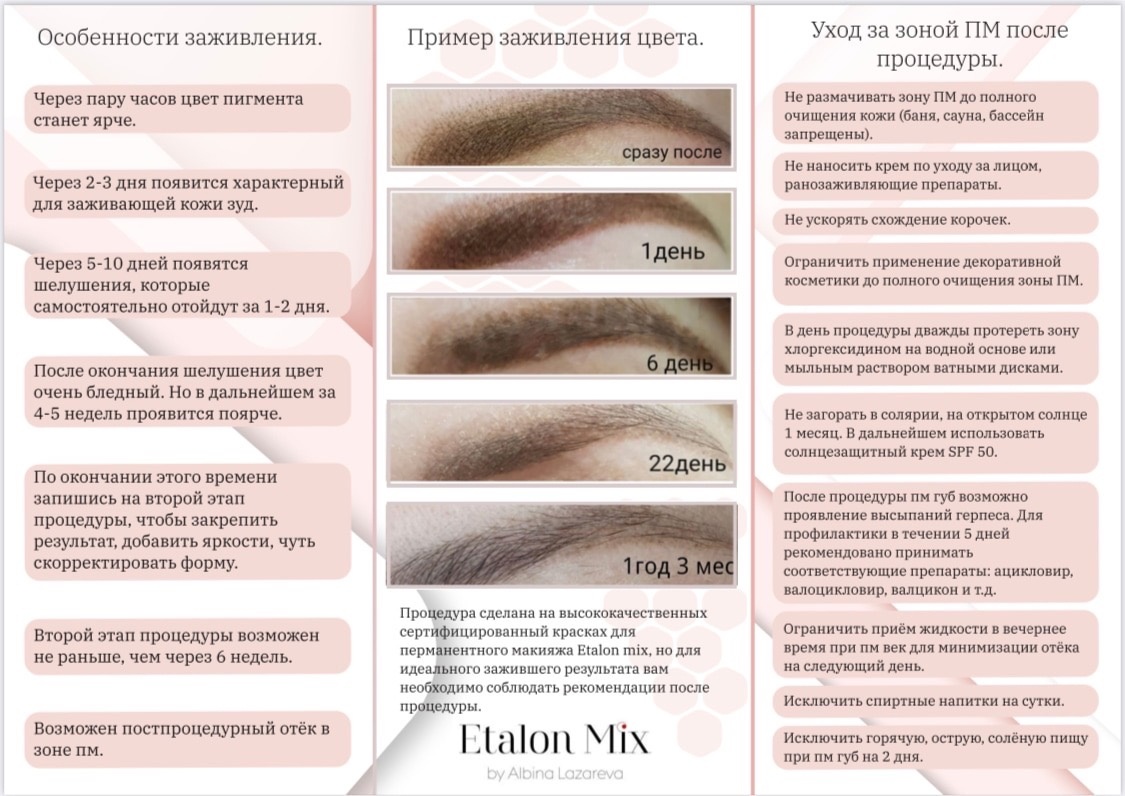 Коррекция татуажа или перманентного макияжа бровей